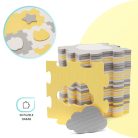 Kinderkraft szivacspuzzle szőnyeg - Luno Shape 30db sárga-szürke