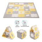 Kinderkraft szivacspuzzle szőnyeg - Luno Shape 30db sárga-szürke