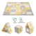 Kinderkraft szivacspuzzle szőnyeg - Luno Shape 30db sárga-szürke