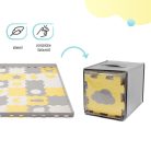 Kinderkraft szivacspuzzle szőnyeg - Luno Shape 30db sárga-szürke