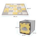 Kinderkraft szivacspuzzle szőnyeg - Luno Shape 30db sárga-szürke