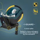 Kinderkraft gyerekülés I-Guard i-Size Isofix 40-105 cm cherry pearl
