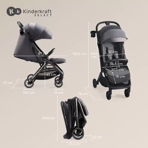 Kinderkraft sportbabakocsi Nubi 2 Cloudy Grey