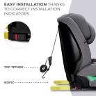 Kinderkraft gyerekülés - Safety Fix i-Size Isofix 76-150cm szürke