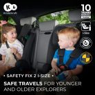 Kinderkraft gyerekülés - Safety Fix i-Size Isofix 76-150cm szürke