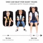 Kinderkraft gyerekülés - Safety Fix i-Size Isofix 76-150cm szürke
