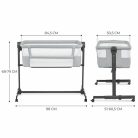 Kinderkraft babaöböl és babaágy 2in1 Neste Up2  világosszürke