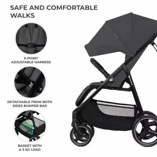 Kinderkraft sportbabakocsi 25 kg Trig 3 Granite grey