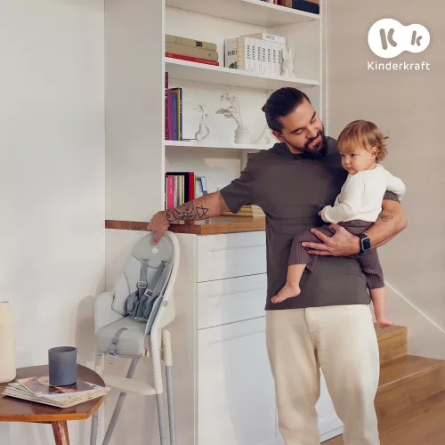 Kinderkraft etetőszék 2in1 Dinnly szürke fehér
