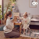 Kinderkraft etetőszék 2in1 Dinnly szürke fehér