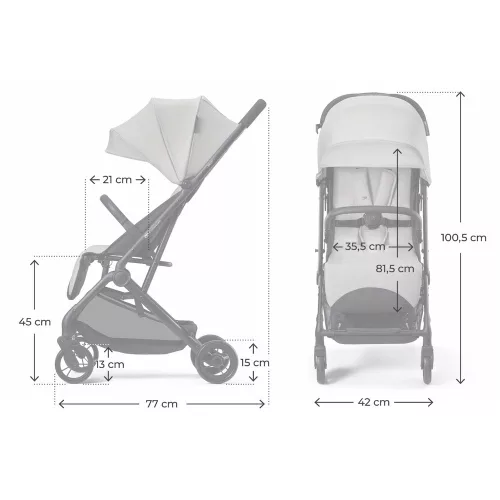 Kinderkraft sportbabakocsi Indy3 Urban szürke