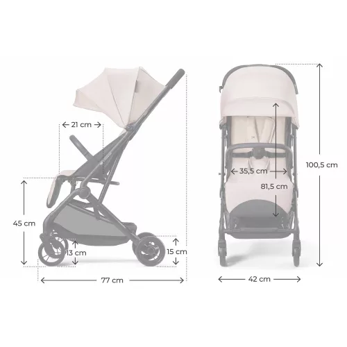 Kinderkraft sportbabakocsi Indy3 Misty bézs