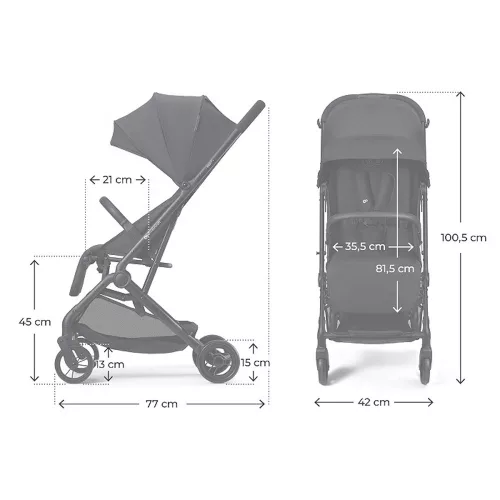 Kinderkraft sportbabakocsi Indy3 Coal black
