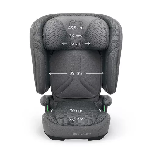 Kinderkraft gyerekülés Unity 2 i-Size Isofix 100-150cm szürke