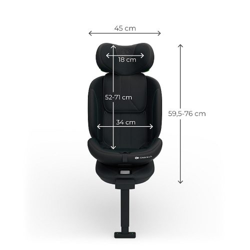 Kinderkraft gyerekülés I-360 Plus 2 i-Size Isofix 40-150cm fekete