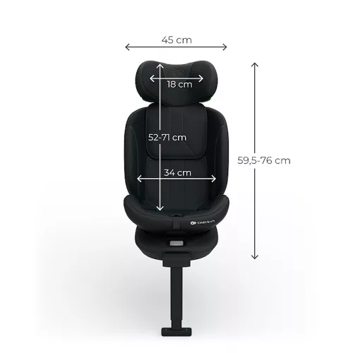 Kinderkraft gyerekülés I-360 Plus 2 i-Size Isofix 40-150cm fekete