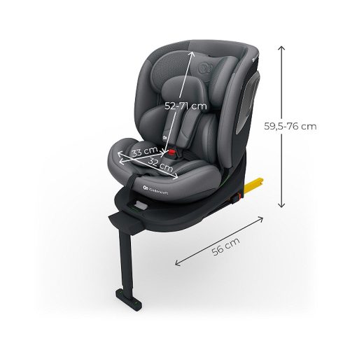 Kinderkraft gyerekülés I-360 Plus 2 i-Size Isofix 40-150cm szürke
