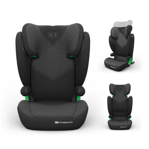 Kinderkraft gyerekülés Junior Fix 2 PLUS i-Size Isofix 100-150cm fekete