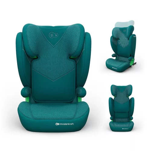 Kinderkraft gyerekülés Junior Fix 2 PLUS i-Size Isofix 100-150cm zöld