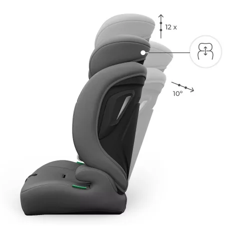 Kinderkraft gyerekülés és ülésmagasító Comfort Up II PLUS i-Size 76-150cm szürke