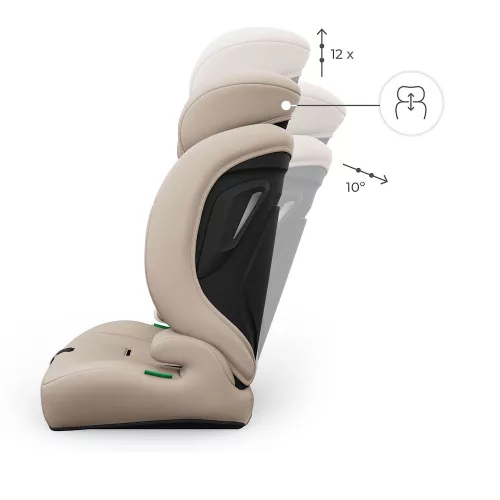 Kinderkraft gyerekülés és ülésmagasító Comfort Up II PLUS i-Size 76-150cm bézs