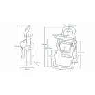 Lionelo etetőszék Linn Plus szürke