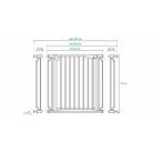 Lionelo ajtórács fém Truus 75-105 cm fehér