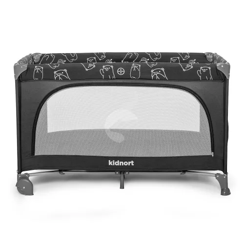 Kidnort utazóágy Ihalig kerekes, kibúvós premium fekete