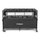 Kidnort utazóágy-babaöböl Livsmiljö 2 szintes, kerekes, kibúvós premium fekete