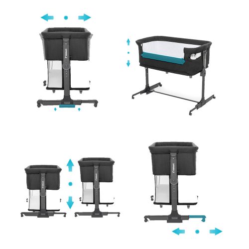 Kidnort bölcső 4 az 1-ben Snackskal fekete