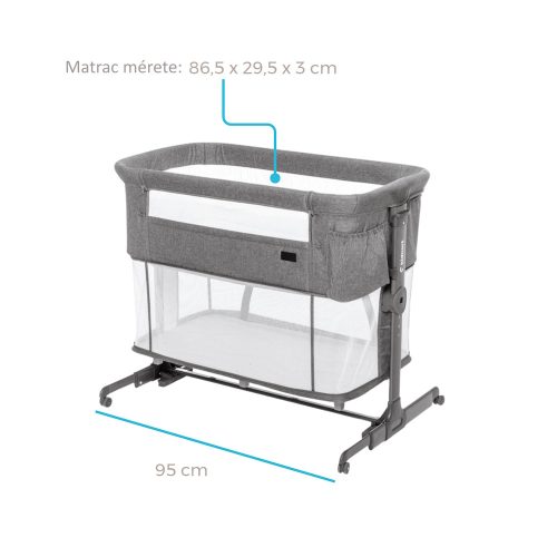 Kidnort bölcső 4 az 1-ben Snackskal fekete