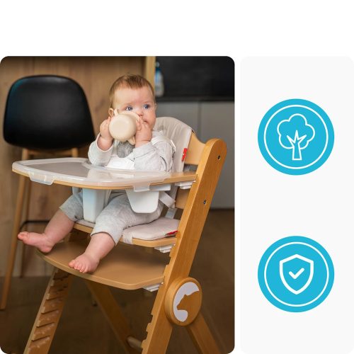 Kidnort etetőszék Drömmer unique natúr szürke