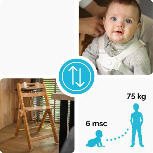 Kidnort etetőszék Drömmer unique natúr szürke