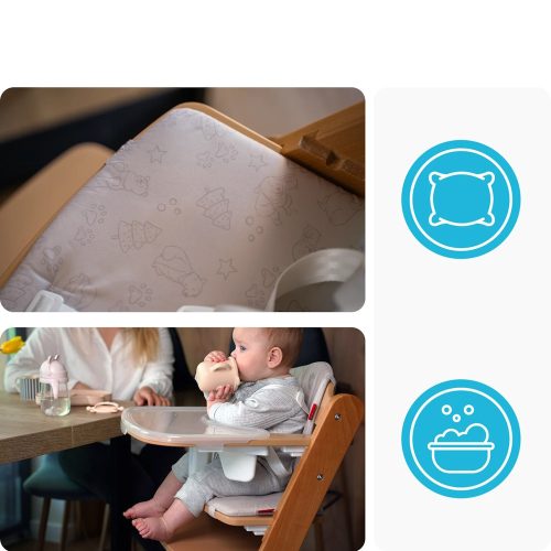 Kidnort etetőszék Drömmer unique natúr sötétbarna