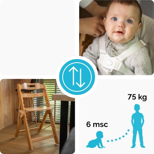 Kidnort etetőszék Drömmer unique natúr barna