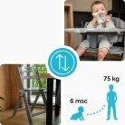 Kidnort etetőszék Drömmer unique szürke