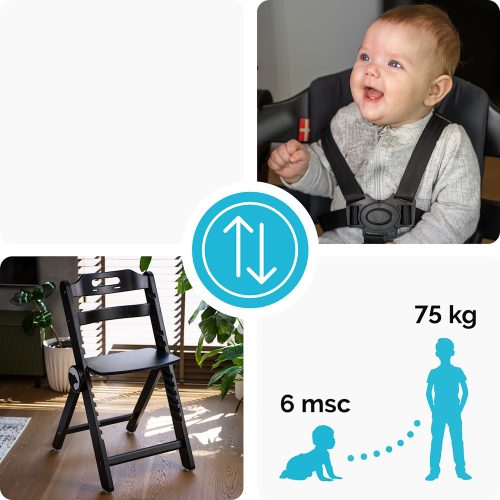 Kidnort etetőszék Drömmer unique fekete