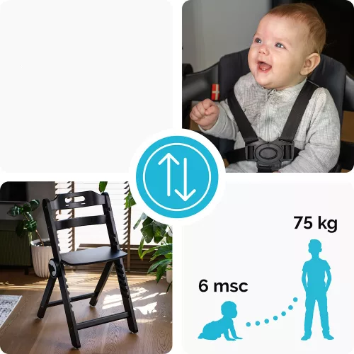 Kidnort etetőszék Drömmer unique fekete