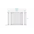 Lionelo ajtórács fém Truus 75-105 cm fekete-onyx