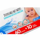 Akuku nedves törlőkendő - 99% víz 70 db