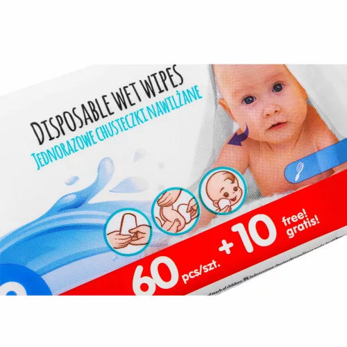 Akuku nedves törlőkendő 70 db