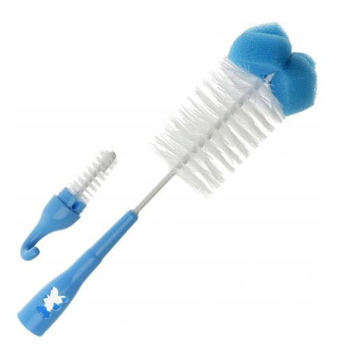 Akuku üveg és cumimosó kefe szivacsos pink