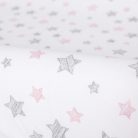 Ceba pelenkázólap huzat pamut (50x70-80) 2db/csomag  Candy pink   pink csillagos