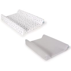   Ceba pelenkázólap huzat pamut (50x70-80) 2db/csomag világosszürke   szürke csillagos