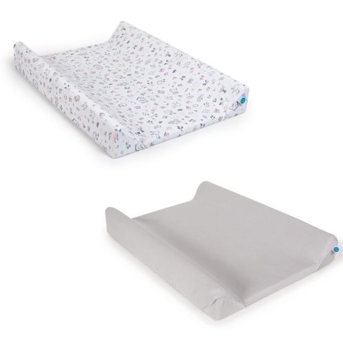 Ceba pelenkázólap huzat pamut (50x70-80) 2db/csomag világosszürke   madár