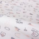 Ceba pelenkázólap huzat pamut (50x70-80) 2db/csomag világosszürke   madár