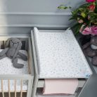 Ceba pelenkázólap huzat pamut (50x70-80) 2db/csomag világosszürke   madár