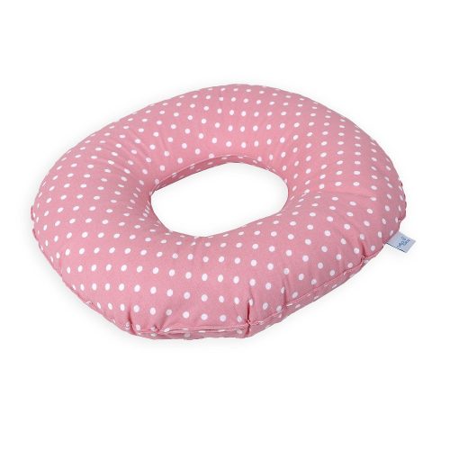 Ceba szülés utáni ülőpárna - Fánk pöttyös fehér-málna