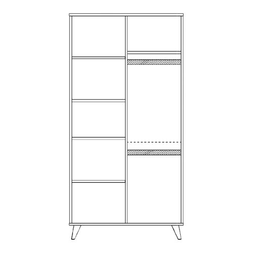 Faktum szekrény Colette Szürke 2 osztású