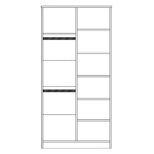 Faktum szekrény Alda Jégfehér 2 osztású